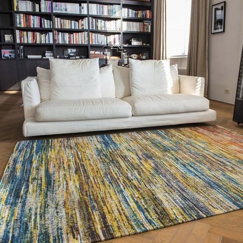 Tappeto contemporaneo - MYRIAD 8871 - Louis De Poortere - a righe / in plastica riciclata / in cotone