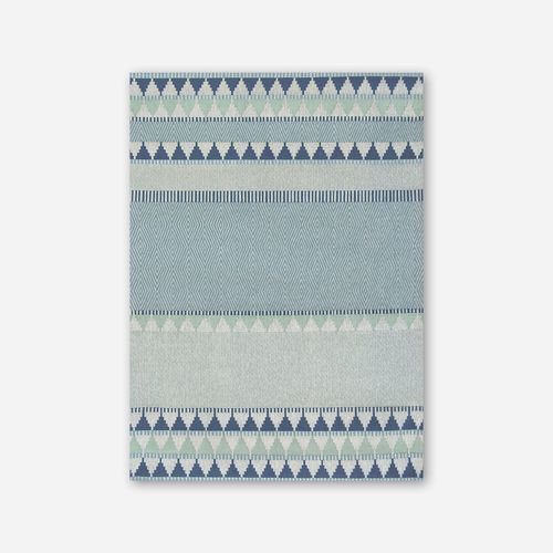 Tappeto contemporaneo - TOBI - TEAL 8766 - Louis De Poortere - geometrico / in lana / rettangolare