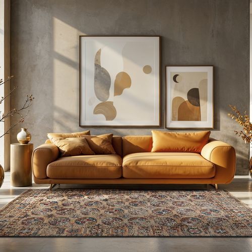 Tappeto contemporaneo - KASAK - DJAMBOUL 9840 - Louis De Poortere - con motivi geometrici / in poliestere / in PET riciclato