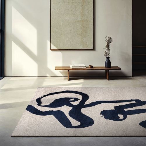 Tappeto contemporaneo - RIBBON - SEA INK 9849 - Louis De Poortere - con motivo astratto / in poliestere / in PET riciclato