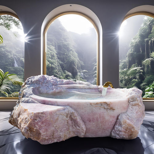 Vasca da bagno Gemstone - QUARTZ  - GUIDERO Holland BV - da appoggio / in quarzo / design originale