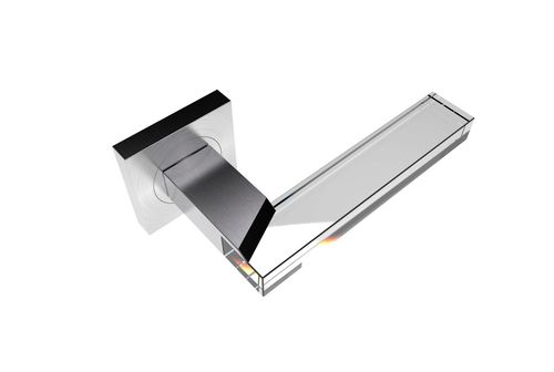 Maniglia per porta a vetri - EDGE R SS SATIN - GUIDERO Holland BV - in cristallo / contemporanea