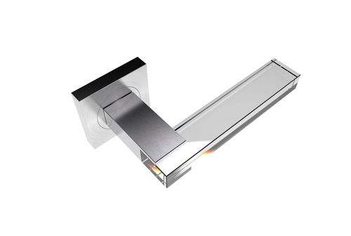 Maniglia per porta a vetri - STUDIO R SS SATIN - GUIDERO Holland BV - in cristallo / contemporanea