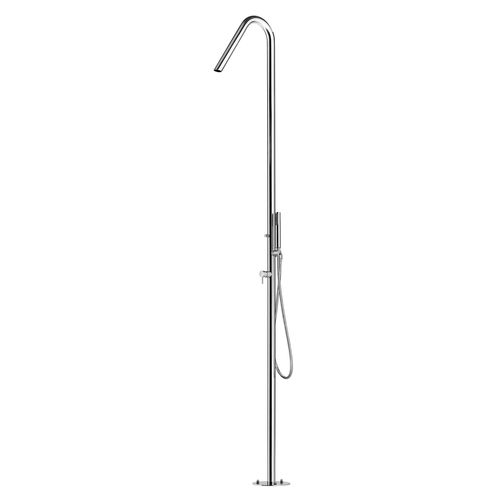 Colonna doccia da esterno - FTA-CS40-HCHS - Outdoor Shower Company - in acciaio inossidabile / su piede / contemporanea