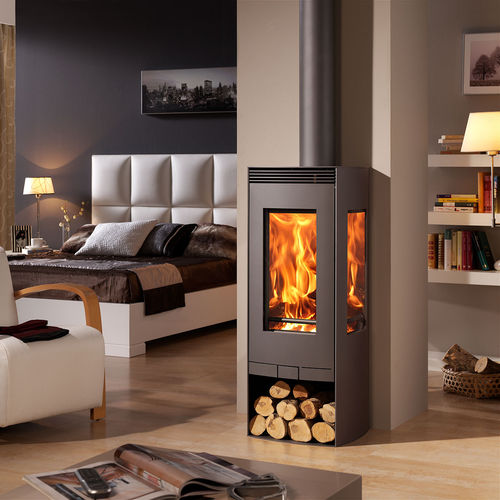 Stufa a legna - ALBA - Panadero - 5 kW...10 kW / multicombustibile / da appoggio