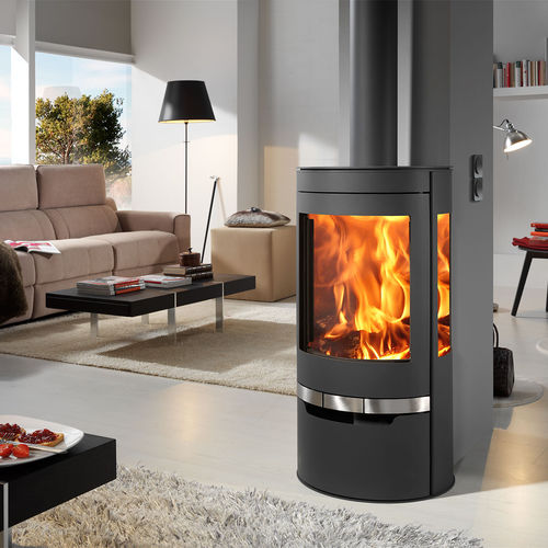 Stufa a legna - SUERTE - Panadero - 5 kW...10 kW / multicombustibile / da appoggio