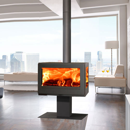 Stufa a legna - HARMONIE - Panadero - 5 kW...10 kW / multicombustibile / con piedi