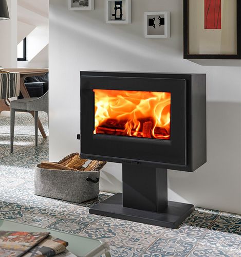 Stufa a legna - VERNE - Panadero - 5 kW...10 kW / contemporanea / in acciaio