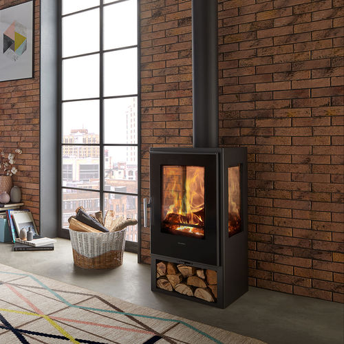 Stufa a legna - CONDOR 3V - Panadero - 8 kW / multicombustibile / da appoggio