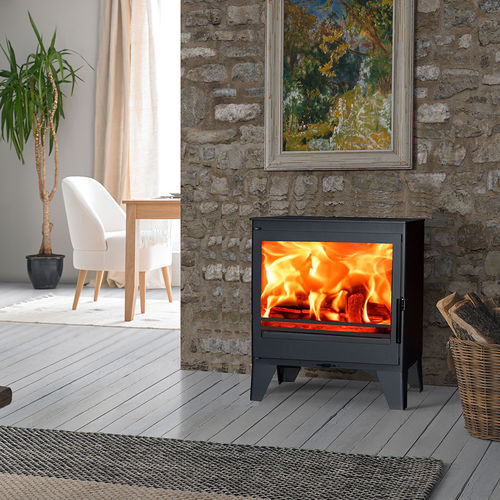 Stufa a legna - JADE - Panadero - 5 kW...10 kW / con piedi / contemporanea