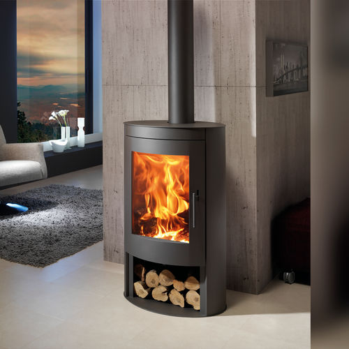 Stufa a legna - OVAL - Panadero - 5 kW...10 kW / multicombustibile / da appoggio
