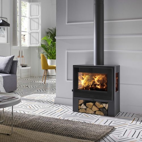 Stufa a legna - CAPRI 3V - Panadero - 5 kW...10 kW / multicombustibile / con piedi