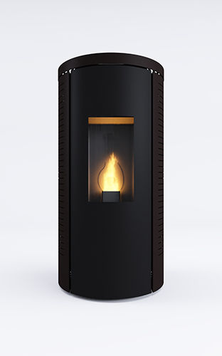 Stufa a pellet - CLASSIC: FUSION - Skia design - contemporanea / in metallo / in vetro