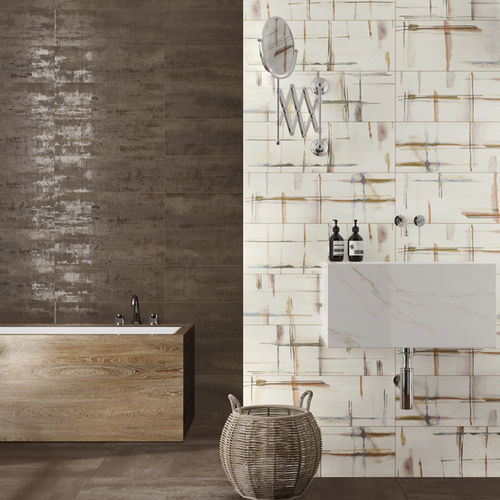 Piastrella in maiolica - OXIDE - Ermes Aurelia - lucida / da interno / da bagno