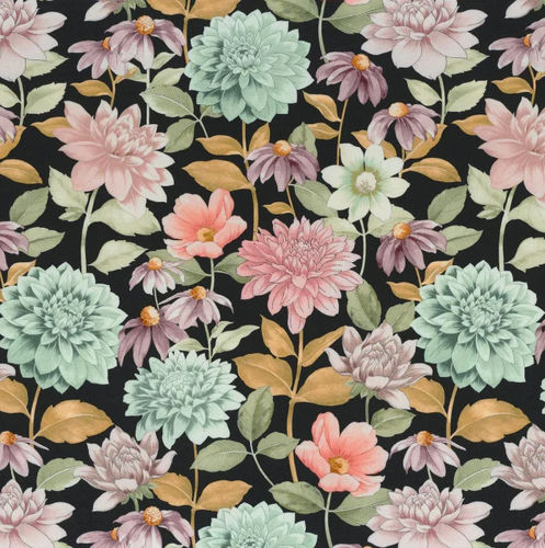 Tessuto da tappezzeria - ANTOINETTE  - Camengo  - per tende / a fiori / in lino