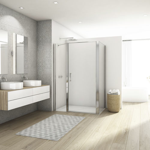 Parete doccia pivotante - DIVERA D22T31 + D22F1 - Ronal - d'angolo / a nicchia / in vetro Securit®