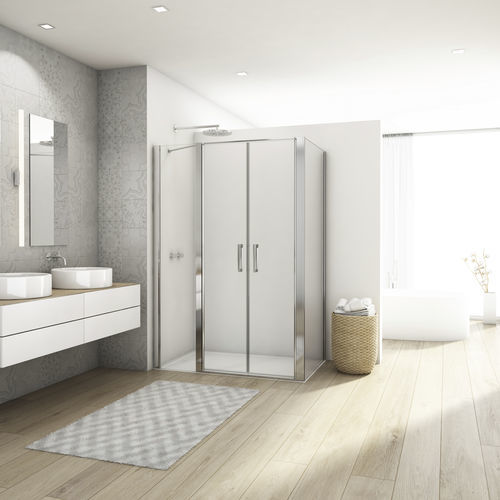 Parete doccia battente - DIVERA D22T32 + D22F1 - Ronal - fissa / d'angolo / in vetro Securit®
