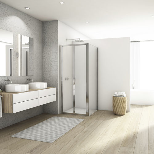 Parete doccia scorrevole - DIVERA D22K+D22F1 - Ronal - d'angolo / in vetro Securit® / vetro trasparente