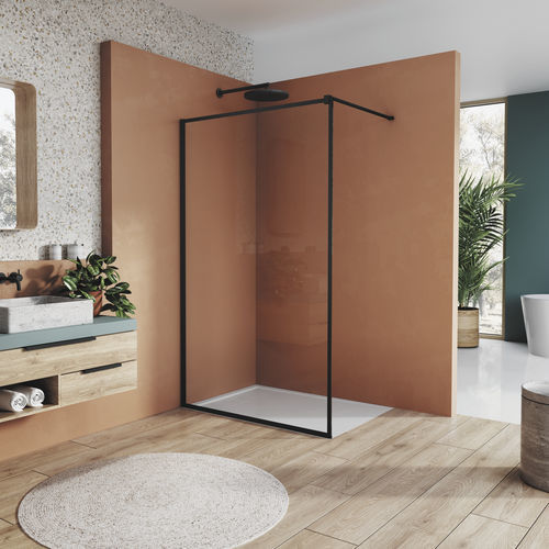 Parete doccia fissa - EASY STR4P LOFT 79 - Ronal - d'angolo / in vetro Securit® / su misura