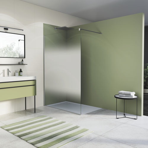 Parete doccia fissa - EASY STR4P SHADE 68 - Ronal - d'angolo / in vetro Securit® / 8 mm