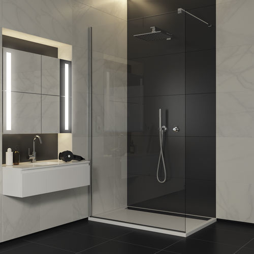 Parete doccia fissa - EASY STR4PX - Ronal - su piatto doccia / in vetro Securit® / vetro trasparente