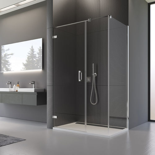 Parete doccia fissa - PUR : PU31PG + PUDT3P - Ronal - pivotante / su piatto doccia / in vetro Securit®