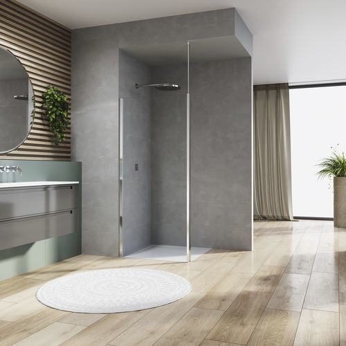 Parete doccia fissa - WALK-IN ARELIA : D20F1+D20BTK1V - Ronal - in vetro Securit® / vetro trasparente / 5 mm