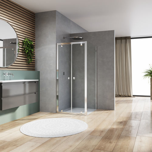 Parete doccia battente - ARELIA D20T2+D20F1 - Ronal - in vetro Securit® / vetro trasparente / 5 mm