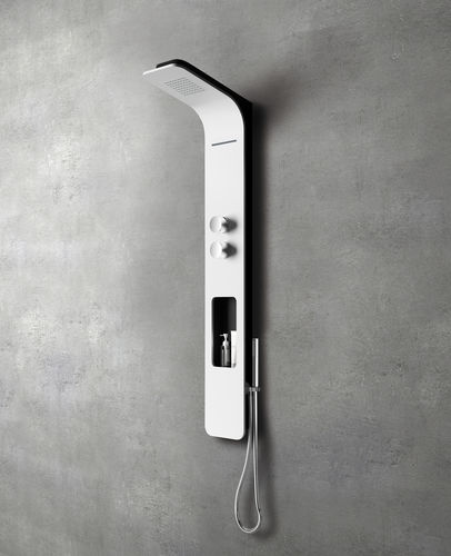 Colonna doccia termostatica - GLAM - Ronal - contract / bianca / da parete