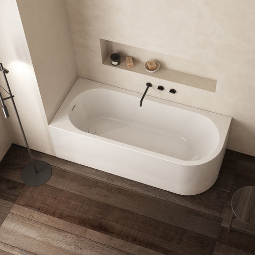 Vasca da bagno d'angolo - DAISY - Ronal - ovale / filomuro / per ambiente abitativo