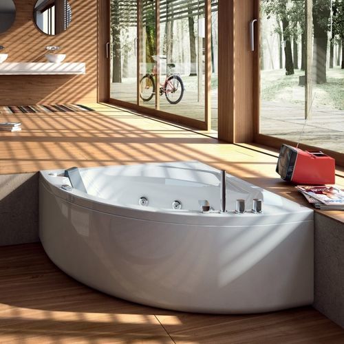 Vasca da bagno d'angolo - POP - Ronal - per ambiente abitativo / ad uso professionale / in acrilico