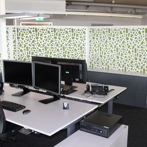 Pannello acustico su scrivania - THURGAU ADMINISTRATION - Bruag Design Factory AG - per pannello divisorio / in MDF / rettangolare