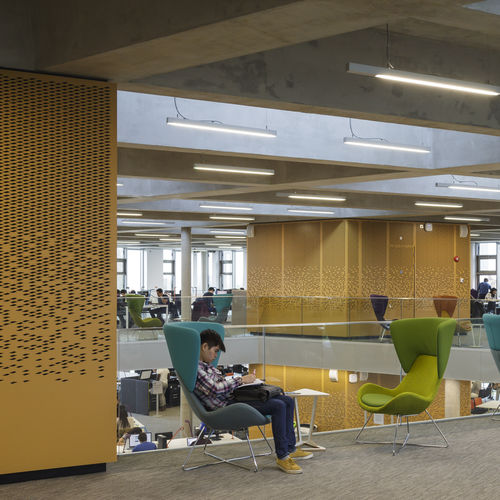Pannello acustico a muro - TEMPLEMAN LIBRARY KENT - Bruag Design Factory AG - per parete / in HPL / rettangolare