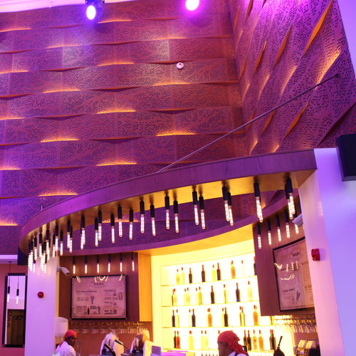 Pannello acustico per controsoffitto - DOME THEATRE BOXPARK, DUBAI - Bruag Design Factory AG - in HPL / professionale / decorativo