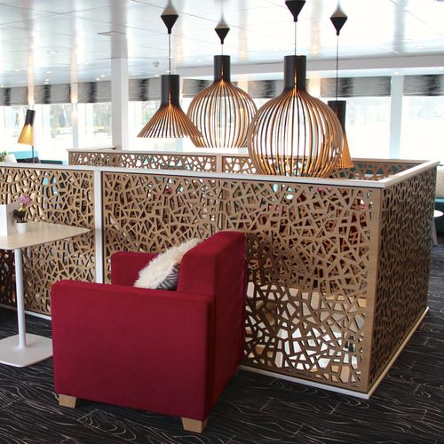 Ringhiera in MDF - CRUISE SHIP ELBE PRINCESSE CROISI EUROPE - Bruag Design Factory AG - a pannelli / da interno / per scala
