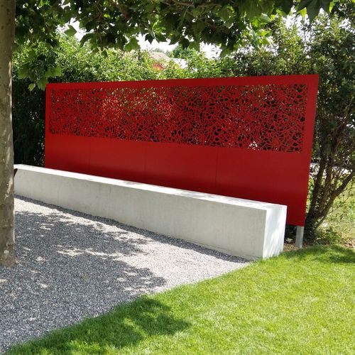 Rete frangivista a pannello - SICHTSCHUTZ EFH - Bruag Design Factory AG - in HPL
