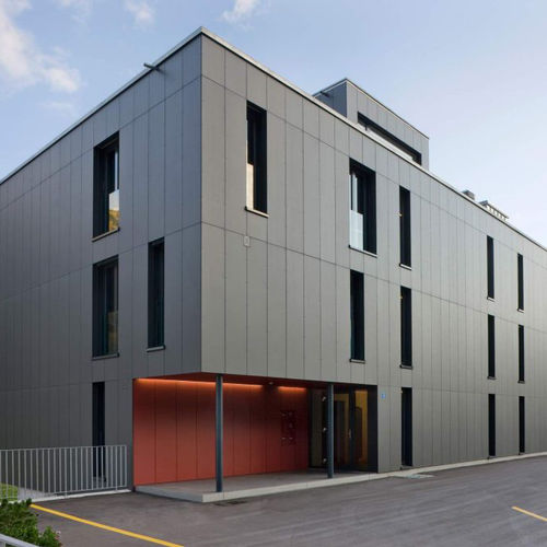 Rivestimento di facciata per facciata ventilata - FORMBOARD TOP PINE - MULTI FAMILY HOUSE BITSCH - Bruag Design Factory AG - in pannelli / in fibra di legno / liscio
