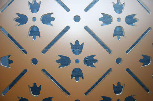 Pannello decorativo per parete - RESTAURANT AZZURRO - Bruag Design Factory AG - retroilluminato / in MDF / perforato