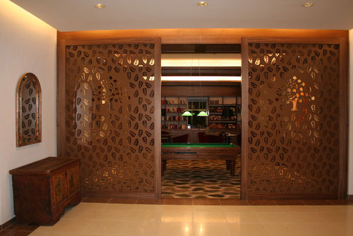 Pannello decorativo per parete - PARK HOTEL IGLS - Bruag Design Factory AG - in MDF / perforato / paravista