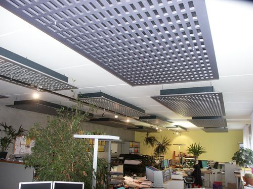 Pannello acustico per controsoffitto - OFFICE PEZAG AG BISCHOFSZELL - Bruag Design Factory AG - in fibra di legno / rettangolare / perforato