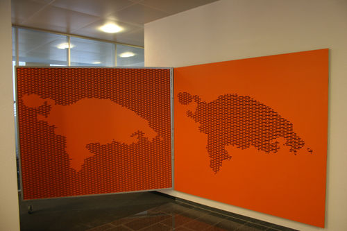 Pannello acustico a muro - THURGAUER KANTONALBANK SIRNACH - Bruag Design Factory AG - in MDF / rettangolare / professionale