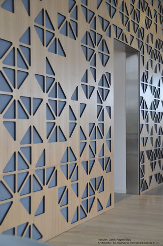 Pannello acustico a muro - WÄRTSILÄ STORD - Bruag Design Factory AG - per parete / in compensato / rettangolare