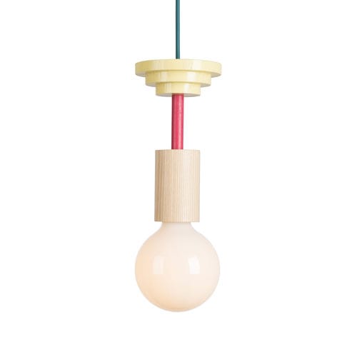 Lampada a sospensione - Junit "Mentis" - Schneid Studio - in frassino / design Bauhaus / con cavo
