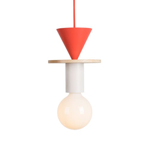 Lampada a sospensione - Junit "Record" - Schneid Studio - in frassino / design Bauhaus / con cavo