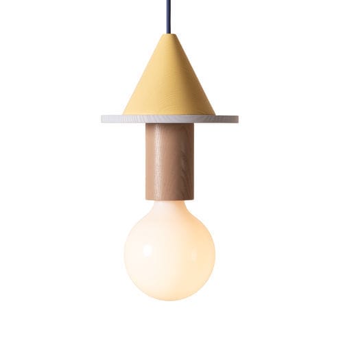 Lampada a sospensione - Junit "Meringe" - Schneid Studio - in frassino / design Bauhaus / con cavo