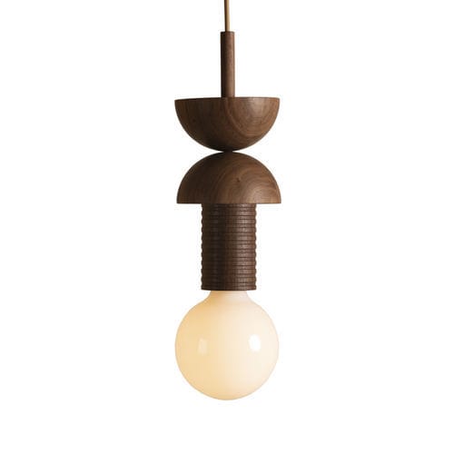 Lampada a sospensione - Junit "Copla" - Schneid Studio - in noce / design Bauhaus / con cavo