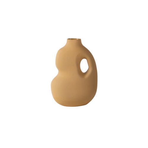 Vaso contemporaneo - Aura no2 "mustard" - Schneid Studio - in ceramica / in gres / fatto a mano