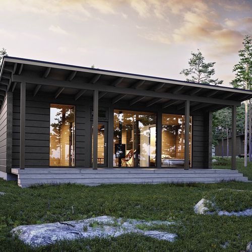 Casa prefabbricata - Glass House - KONTIO - ecologica / contemporanea / con terrazza