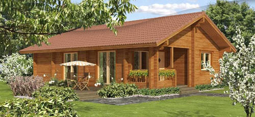 Casa prefabbricata - DELPHINIUM - KONTIO - ecologica / contemporanea / con terrazza