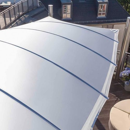 Vela ombreggiante impermeabile - SQUARE4SUN | CROSS - Bahama GmbH - resistente agli UV / automatica / contract